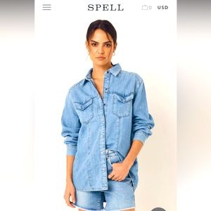 Spell Outland Denim Blue Button Down Shirt